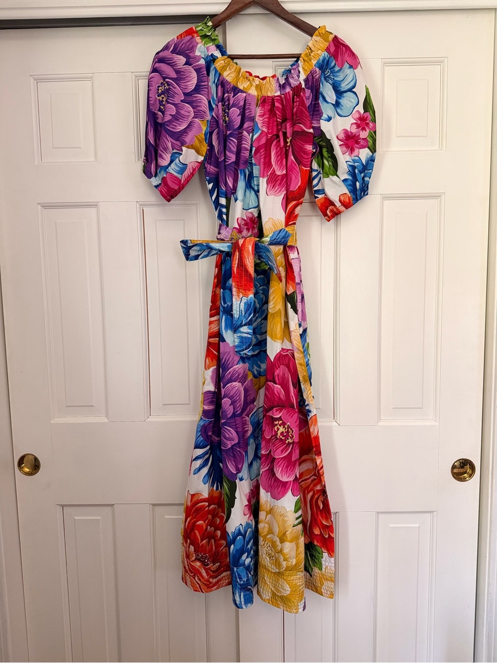 FARM Rio Multicolor Floral Off-Shoulder Dress